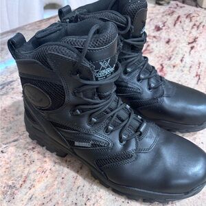Men's Black Leather Thorogood Bikers / Tactical Waterproof 8” Work Boots Size 13